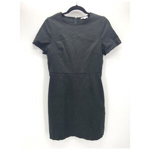 Vetta Sheath Mini Dress Black Size S Minimalist Capsule Career Preppy City Retro